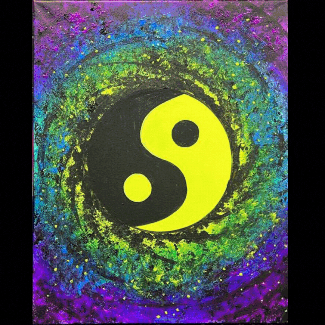 Yin Yang Black Light